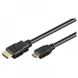 goobay High Speed HDMI-Kabel mit Ethernet HDMI A-Stecker - HDMI C-Stecker (Mini) 3,0 m