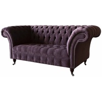 JVmoebel Chesterfield-Sofa, Sofa Chesterfield Sofas Wohnzimmer Klassisch Design Couch Textil lila
