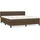 vidaXL Boxspringbett mit Matratze Dunkelbraun 180x200 cm Stoff