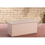 CLP Auflagenbox Comfy, Polyrattan, Gartentruhe für Kissen & Auflagen beige