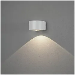 Gala LED Kristall-Linsen-Wandleuchte ab weiss 6W