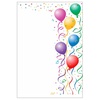 Motivpapier bunte Luftballon Motiv DIN A4 100 g/qm 50 Blatt
