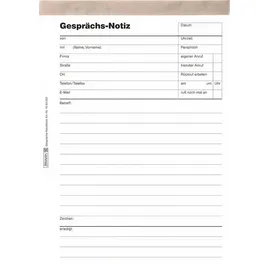 Baier & Schneider Gesprächsnotizblock A5 50 Blatt Weiß