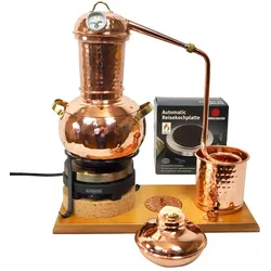 `CopperGarden®` Destillieranlage Arabia 2 Liter Tischdestille  Elektrisch & Thermometer