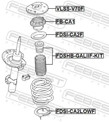 FEBEST Federteller fdsica2lowf Vorderachse für Ford