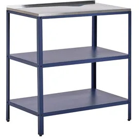 Beliani Outdoor-Kücheninsel Vilama blau