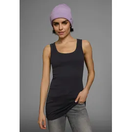 FLASHLIGHTS Tanktop FLASHLIGHTS, Damen, Gr. 40/42 (M), grau (grau, meliert, schwarz), Feinripp, Obermaterial: 100% Baumwolle.