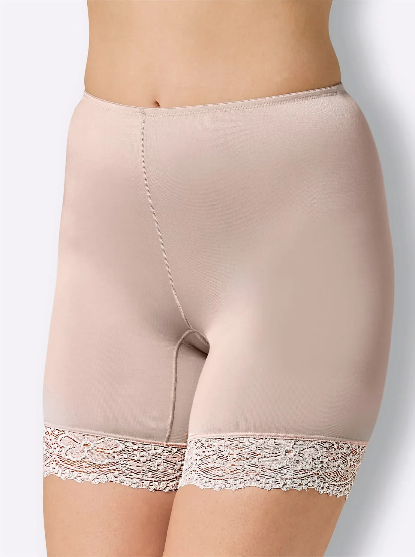 Lange Unterhose NINA VON C., Damen, Gr. 38, 1 Stk., mauve, 50% Viskose, 43% Modal, 7% Elasthan, Spitze:15% Elasthan, 85% Polyamid, Unterhosen Lange Unterhose