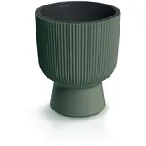 Tymar Blumentopf mit Einsatz, Blumenkübel aus Kunststoff, Übertopf, Pflanzkübel Gross(DBMIS Waldgrün,ø 24 cm)