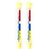 Lantelme 2 Stück Kühlschrankthermometer Set 21cm Temperatur -45 bis +40°C zum aufhängen für Gefrierschrank Eisfach Kühltheke Kühlschrank Kühltruhe Gefrierschrank Analog Thermometer