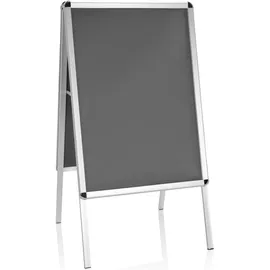 HJH Office Kundenstopper AGENDA II Aluminium Silber