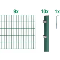 GAH Alberts Doppelstabmattenzaun Set 9 Matten 0,8 x 18 m grün