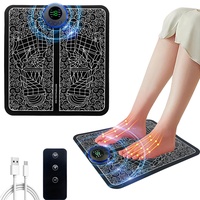 Fussmassagegerät, EMS Fussmassagegerät Elektrisches Fußmassagegerät, Tragbare Foot Massager USB Intelligente Massagematte mit 8 Modi 19 Einstellbare Frequenzen für die Durchblutung Muskelschmerzen
