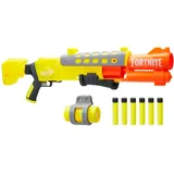 Nerf Fortnite Legendary TAC Blaster, Lackierung Gelbes Leuchten, 6-Dart Megatrommel, 6 Nerf AccuStrike Mega Darts