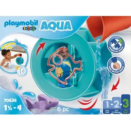 Playmobil 1.2.3 Wasserwirbelrad mit Babyhai 70636