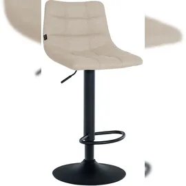 CLP Barhocker Jerry Stoff 360° drehbar höhenverstellbar  Creme/Schwarz