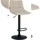 CLP Barhocker Jerry Stoff 360° drehbar höhenverstellbar  Creme/Schwarz