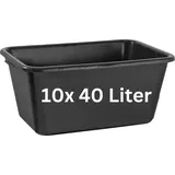 Buri Mörtelkasten 40 Liter schwarz