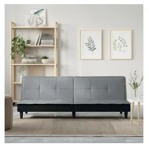 vidaXL Schlafcouch Stoff 2-Sitzer Grau