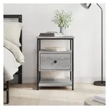vidaXL Nachttisch Grau Sonoma-Eiche 40x42x56 cm Holzwerkstoff