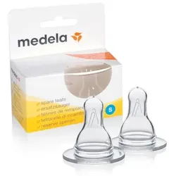 medela Ersatzsauger S für Muttermilchflaschen, Langsamer Fluss 2 Stück