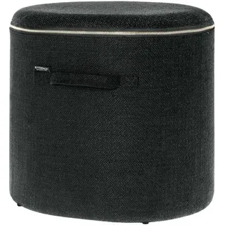 Riverdale: Aufbewahrungshocker "Belle" schwarz 35 x 44 x 43 cm Hocker Pouf, Puff
