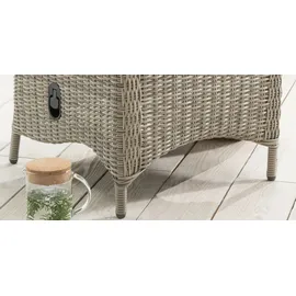 Destiny PALMA Luna Sitzgruppe vintage Weiß Tisch 165x90 Loungegruppe Hochlehner