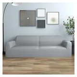 vidaXL Stretch Sofahusse 3-Sitzer Grau Polyester-Jersey