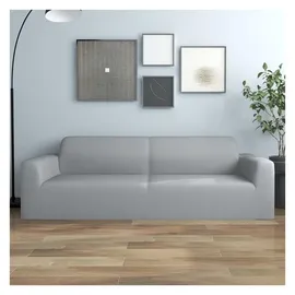 vidaXL Stretch Sofahusse 3-Sitzer Grau Polyester-Jersey