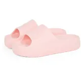 Tommy Hilfiger Pantolette TOMMY JEANS "TJW CHUNKY POOL SLIDE ESS", Damen, Gr. 39/40, rosa (rose), Synthetik, Schuhe Pantolette, Plateau, Sommerschuh, Schlupfschuh, Bequemschuh, Logoschriftzug