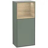 Villeroy & Boch Finion Seitenschrank F510PCGM 41,8x93,6x27cm, rechts, Regal oben Oak Veneer, Olive Matt Lacquer