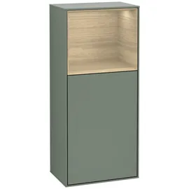 Villeroy & Boch Finion Seitenschrank F510PCGM 41,8x93,6x27cm, rechts, Regal oben Oak Veneer, Olive Matt Lacquer