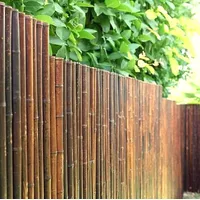 DE-COmmerce Hochwertiger Bambus Zaun Sichtschutz ATY Nigra, oben geschlossen, Rollzaun, Gartenzaun, Sichtschutzzaun für Garten, Terrasse, Balkon (HxB) 200 cm x 180 cm