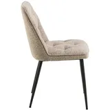 VCM ebuy24 Esszimmerstuhl Bouclé beige. 2er Set