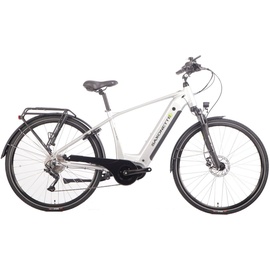 Saxonette E-Bike SAXONETTE "Quantum Sport Diamand" E-Bikes Gr. 48 cm, 28 Zoll (71,12 cm), silberfarben E-Bikes Pedelec, Elektrofahrrad für Damen u. Herren, Trekkingrad