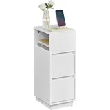 VASAGLE Nachtschrank 2-teilig 40 x 30 x 50 cm Weiß