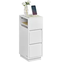 VASAGLE Nachtschrank 2-teilig 40 x 30 x 50 cm Weiß