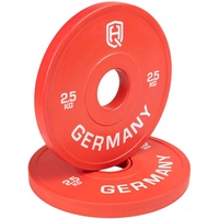 HQ Germany® Professional Change Plates 50mm | 0.5-2.5kg | Set | ±10g Gewichtstoleranz | Fractional Plates | Wettkampfgeeignet, Gewicht:2x 2.5KG