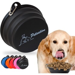 Petsation Faltbarer Reisenapf schwarz 350 cm3