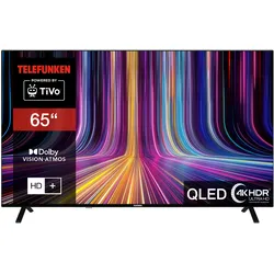 Telefunken 65 Zoll QLED Fernseher Smart TV (4K UHD, HDR Dolby Vision, Dolby Atmos, 6 Monate HD+ inkl.)