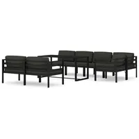 vidaXL Garten-Lounge-Set 8-tlg. Aluminium anthrazit