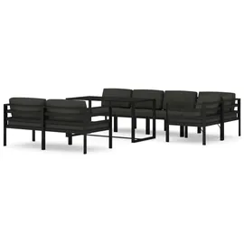 vidaXL Garten-Lounge-Set 8-tlg. Aluminium anthrazit