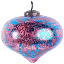 Beliani WEIHNACHTSBAUMKUGELN 9/11/16 cm Rosa