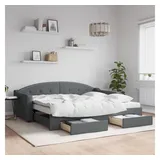 vidaXL Tagesbett 90 x 200 cm Dunkelgrau
