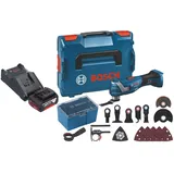 Bosch Professional GOP 18V-34 inkl. 1 x 5,0 Ah + Ladegerät + Zubehör + L-Boxx