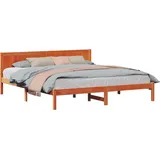 vidaXL Bettgestell Braun 180 x 200 cm Massivholz Kiefer