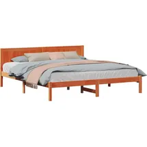 vidaXL Bettgestell Braun 180 x 200 cm Massivholz Kiefer