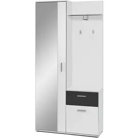 byLIVING Jakob Kompaktgarderobe 97 x 30 x 197 cm weiß