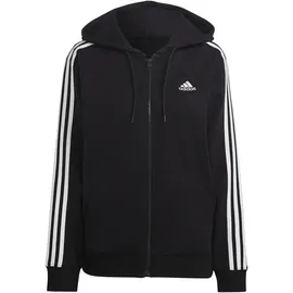 Adidas Essentials 3-Streifen French Terry Regular Kapuzenjacke Black / White XS