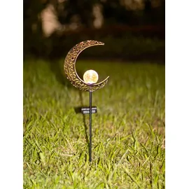 NORTHPOINT LED Solar Gartenstab Solarstecker Außenbereich mit Dämmerungssensor Mond